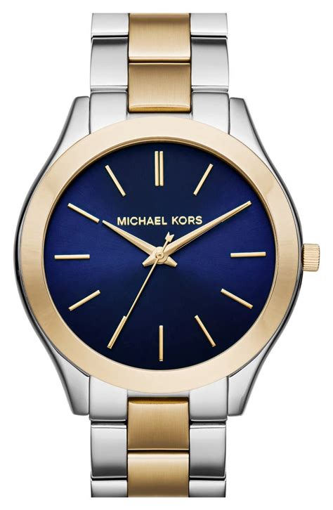 michael kors slim runway bracelet watch|michael kors oversized runway watch.